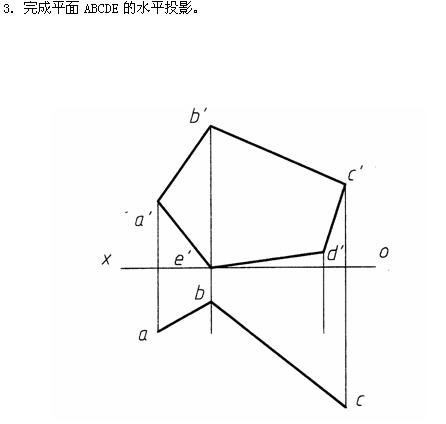 全国2010年4月高等教育自学考试工程制图试题(图2)